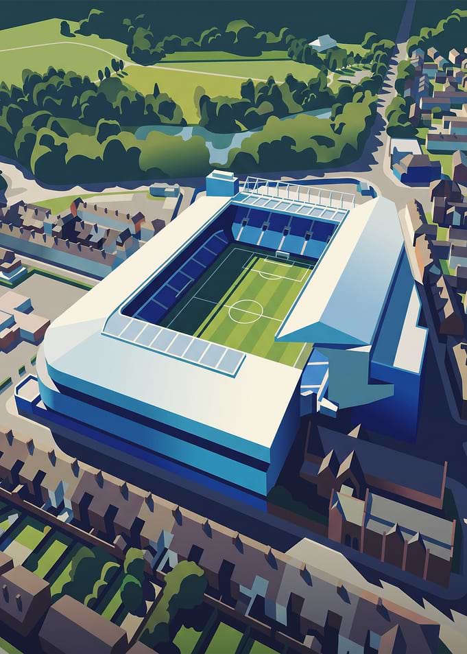 Aerial View of Football Stadium