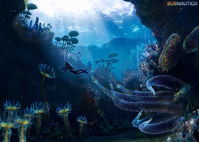 Subnautica Underwater Exploration Scene