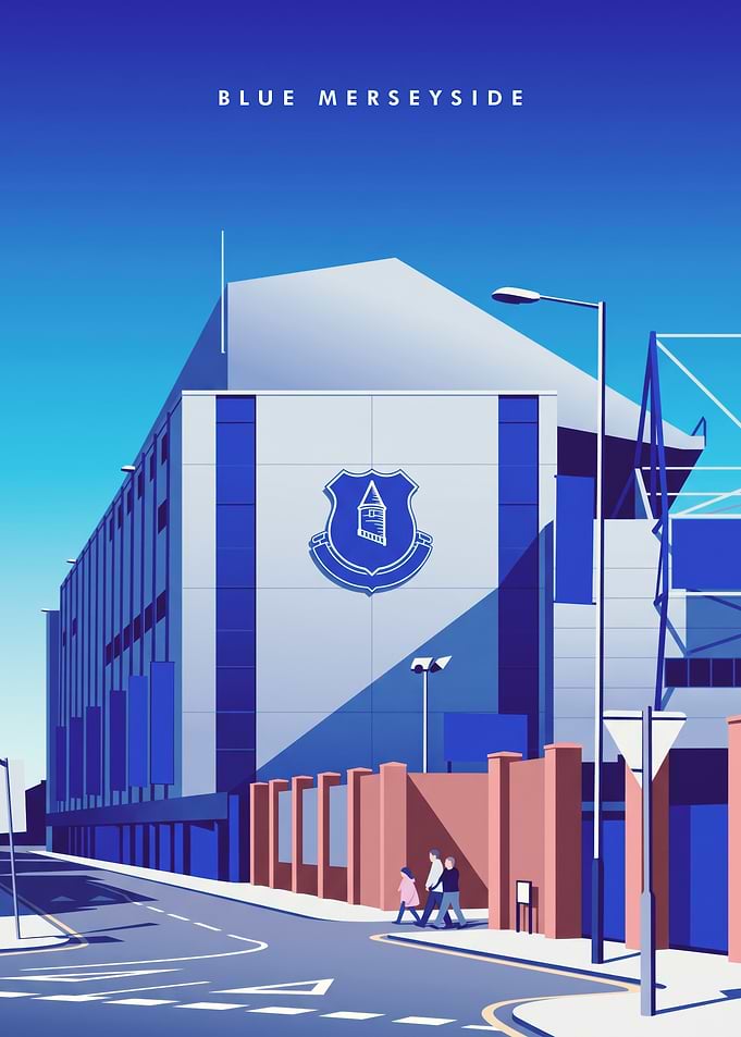 Everton FC Goodison Park Stadium Poster