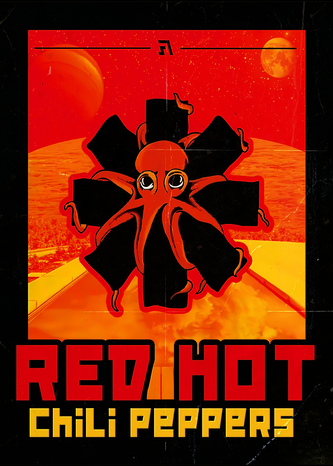 Red Hot Chili Peppers Octopus Poster