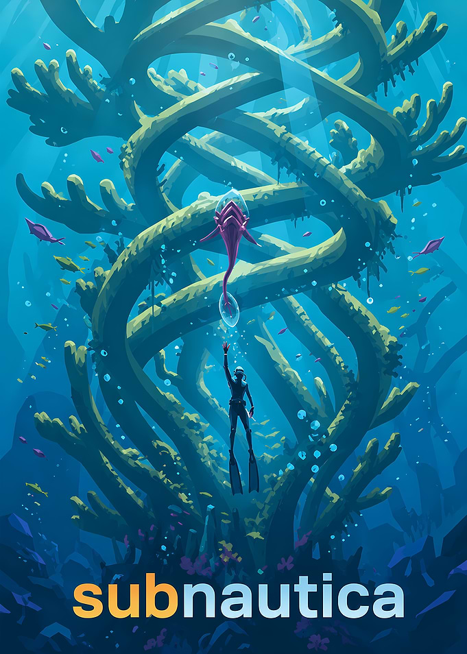 Subnautica Underwater Exploration Poster