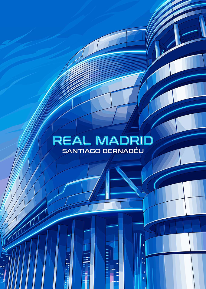 Real Madrid Santiago Bernabéu Stadium Poster