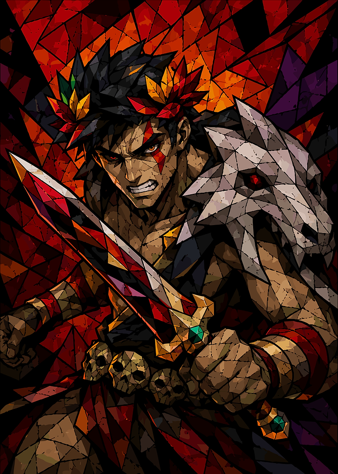 Zagreus from Hades Stained Glass Art
