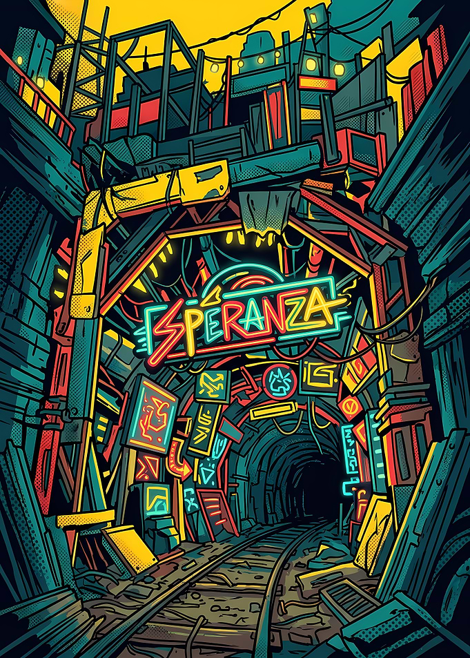 Esperanza Neon Tunnel Entrance