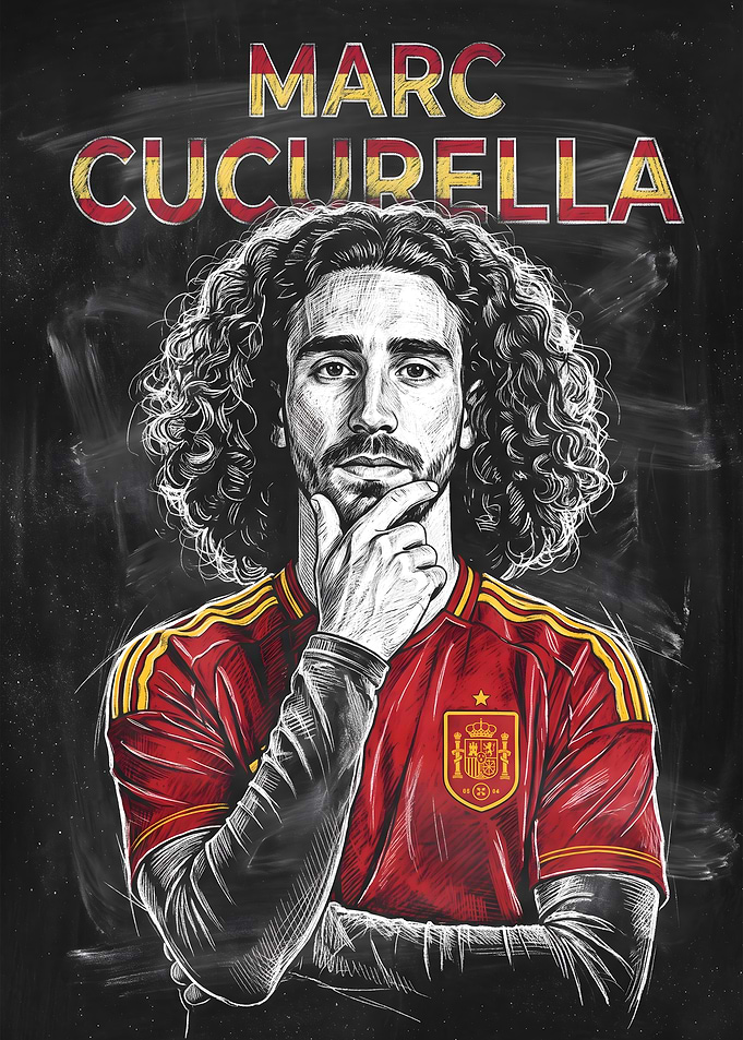 Marc Cucurella Spain Football Poster