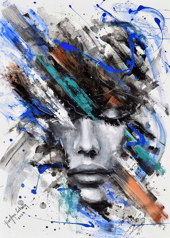 Abstract face Portrait of a Woman