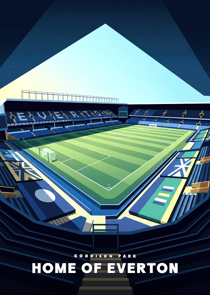 Goodison Park Everton Football Stadium Poster