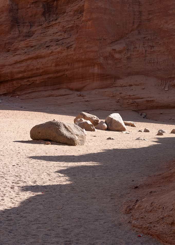 Desert Canyon Floor with Boulders