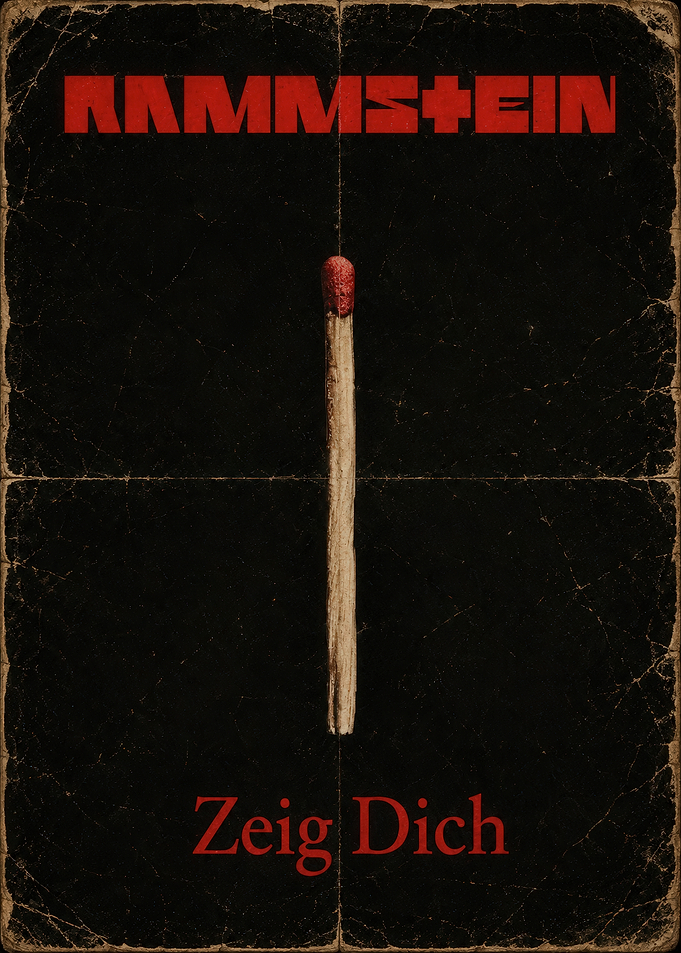 Rammstein Zeig Dich Matchstick Poster