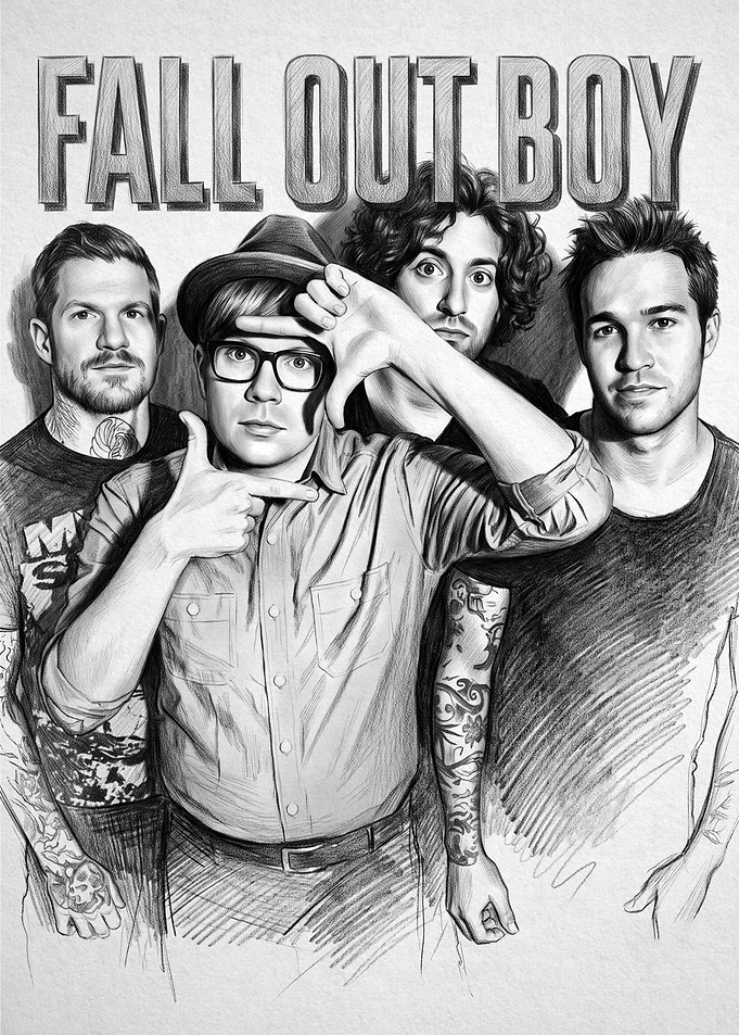 Fall Out Boy Pencil Sketch Portrait