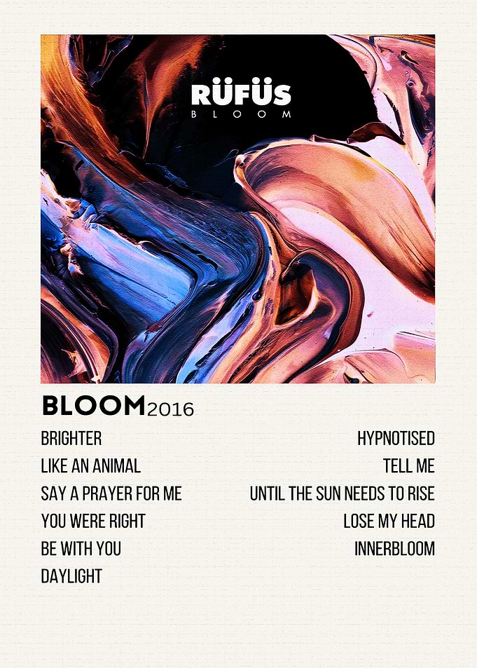 RÜFÜS DU SOL Bloom Album Poster