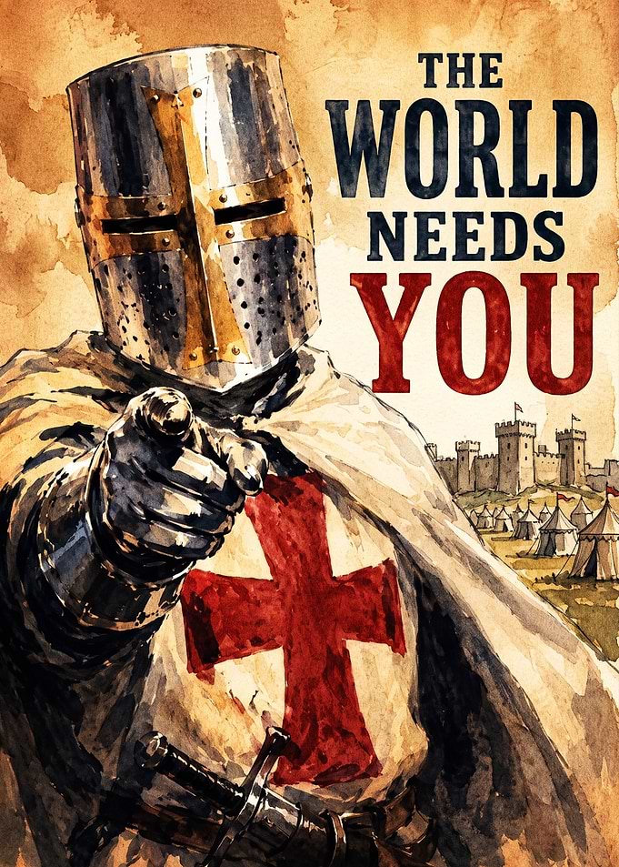 Crusader Knight Recruitment Poster