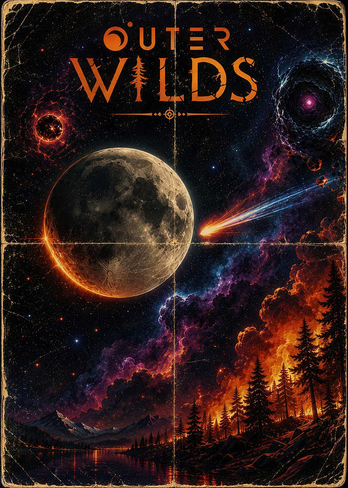 Outer Wilds Space Exploration Poster