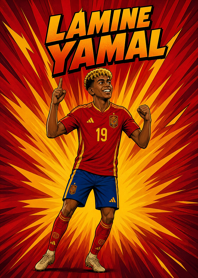 Lamine Yamal Spain Soccer Poster