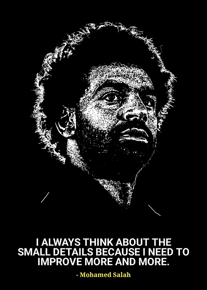 Mohamed Salah Inspirational Quote Poster