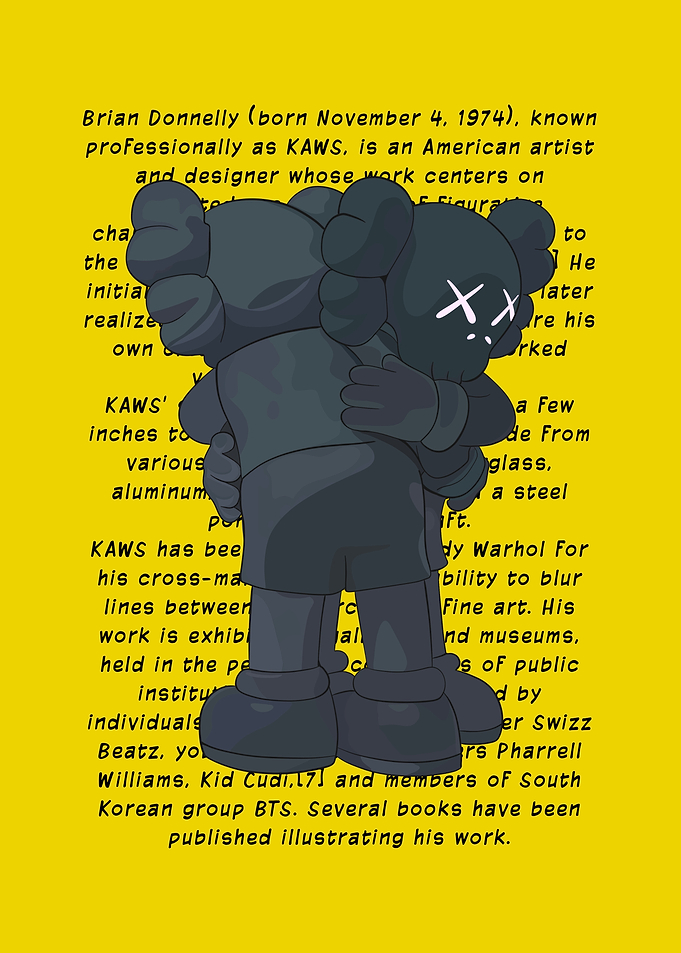 KAWS Companion Hugging Figure Poster