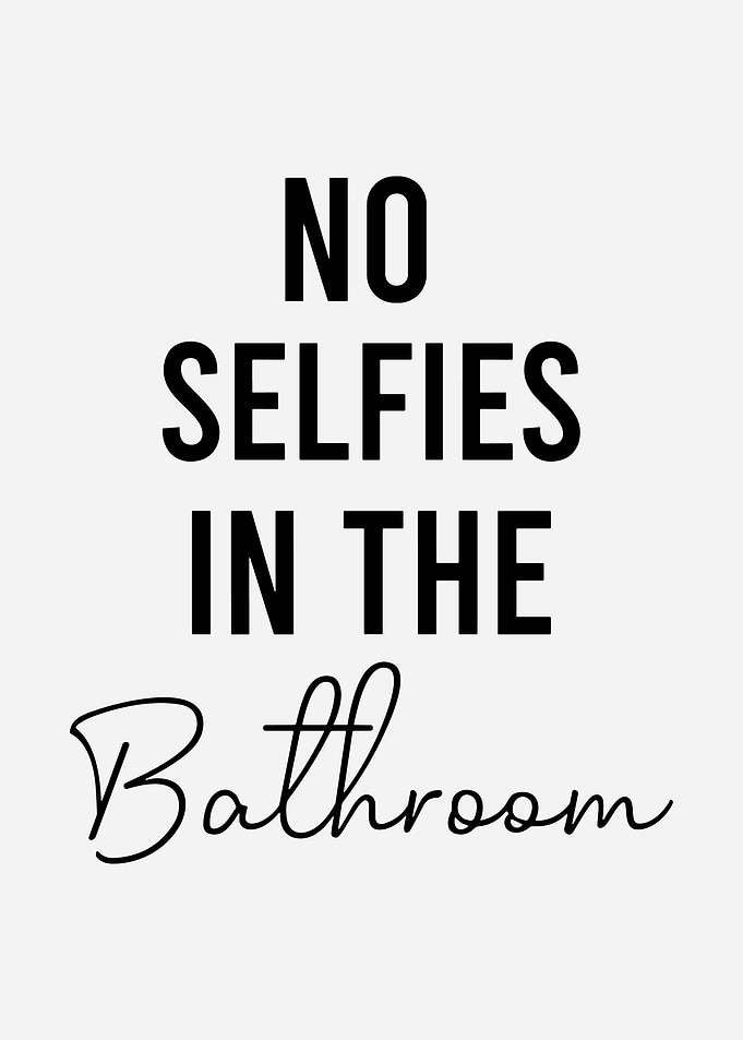 Minimalist Bathroom Wall Art Print Modern Typography Home Decor Sign
