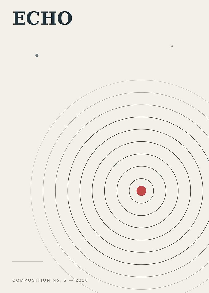 Echo Minimalist Abstract Composition Poster