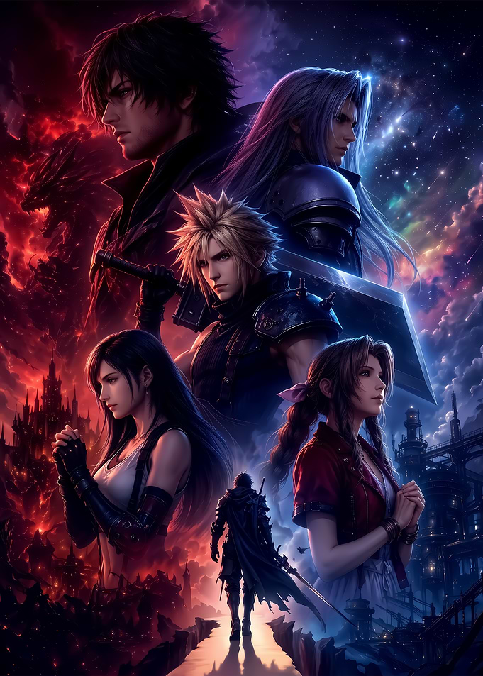 Final Fantasy VII Rebirth Character Poster