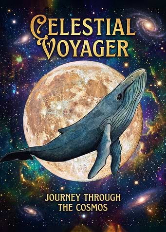 Celestial Voyager Space Whale Poster