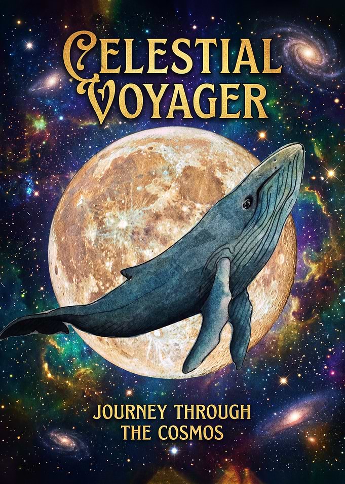 Celestial Voyager Space Whale Poster