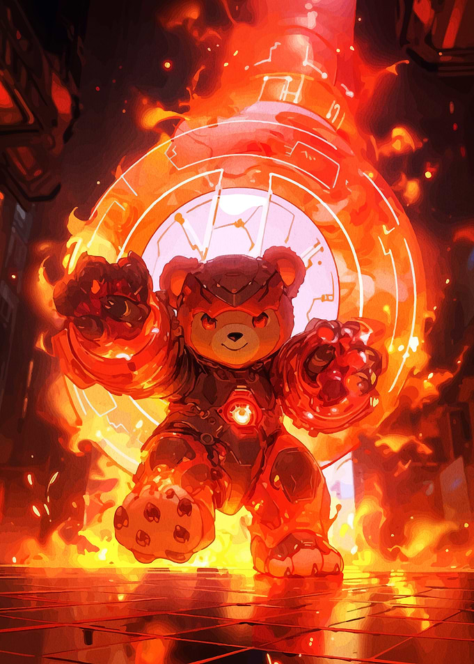 Armored Fire Bear Warrior