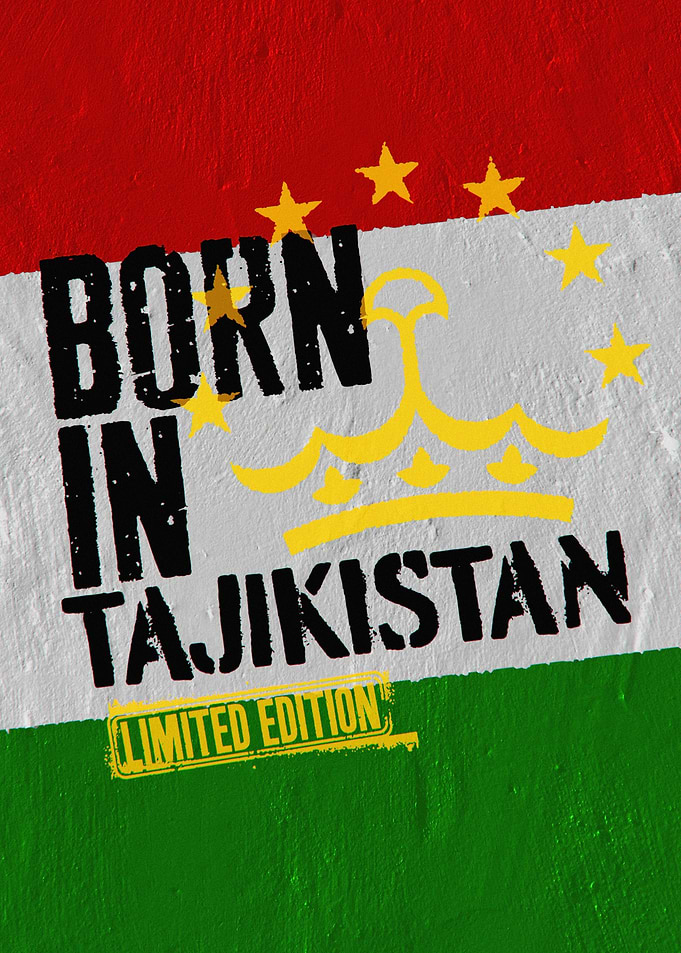 Born in Tajikistan Flag Design