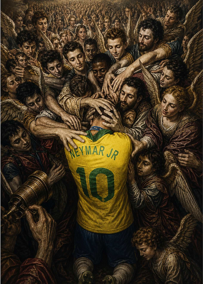Neymar Jr. Surrounded by Angels