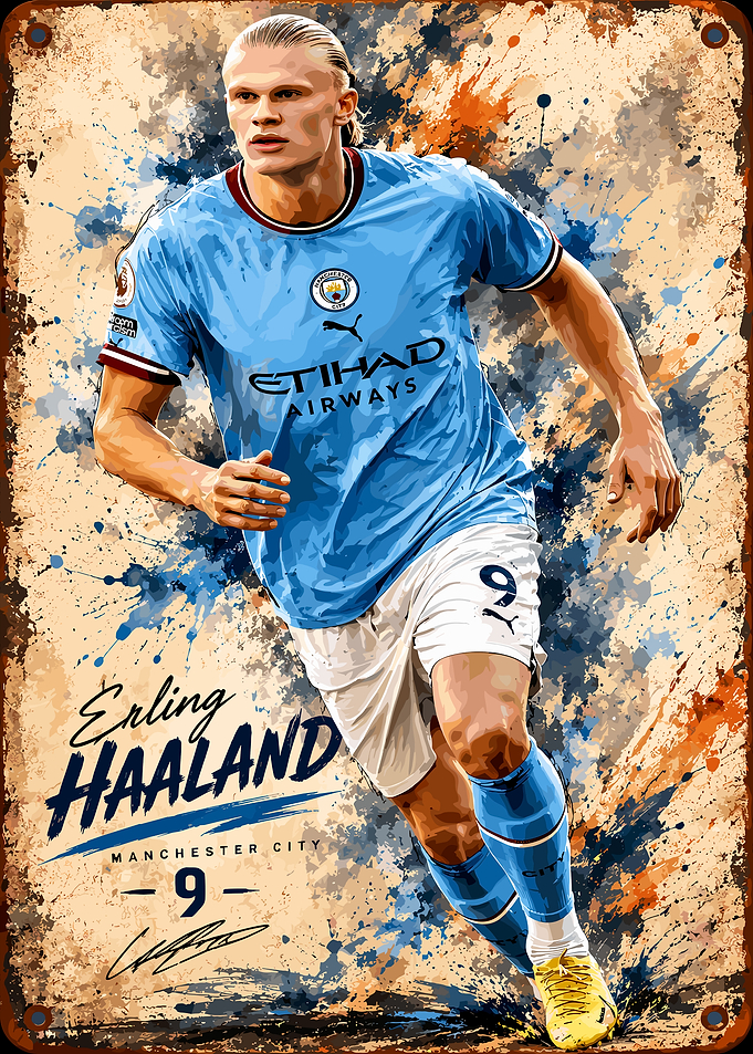 Erling Haaland Manchester City Poster