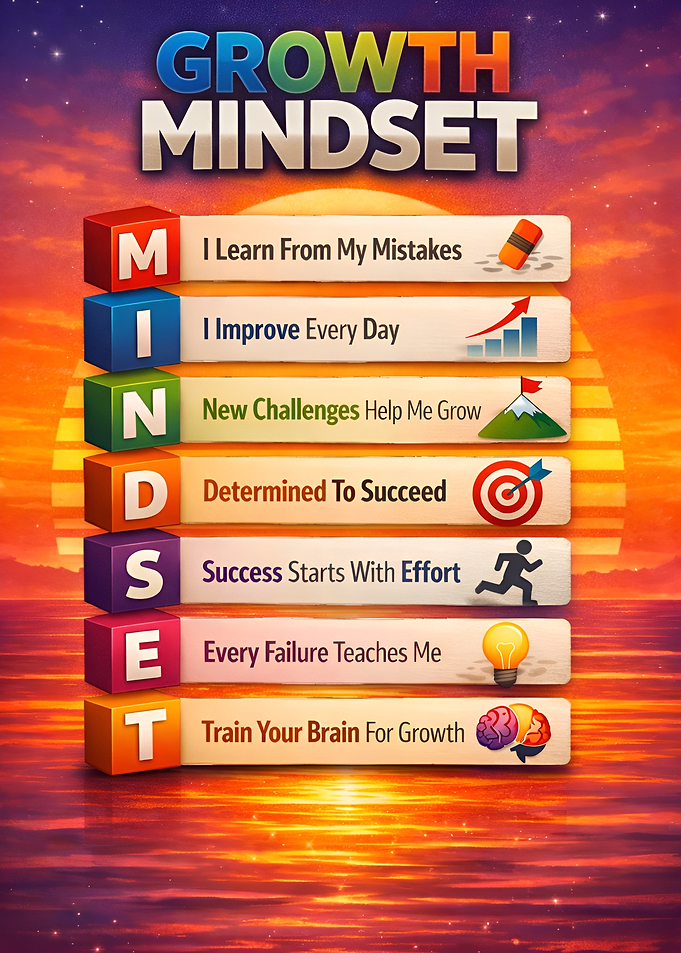Growth Mindset Motivational Poster