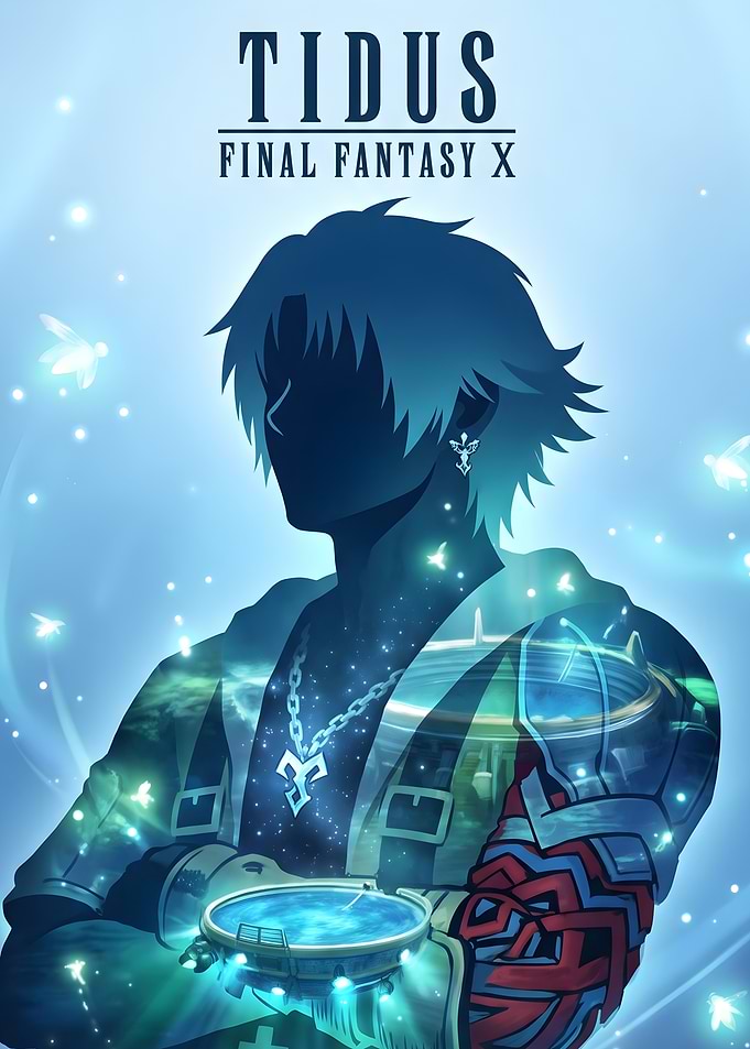 Tidus Final Fantasy X Silhouette Poster