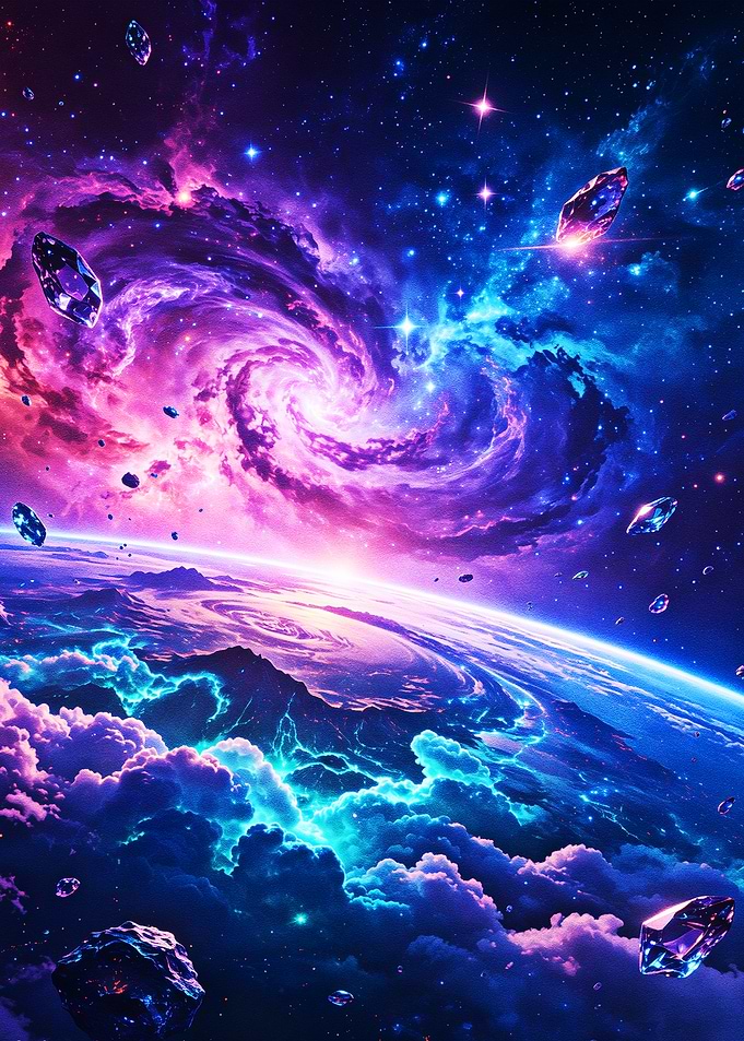 Crystal Vortex Beyond the Stars