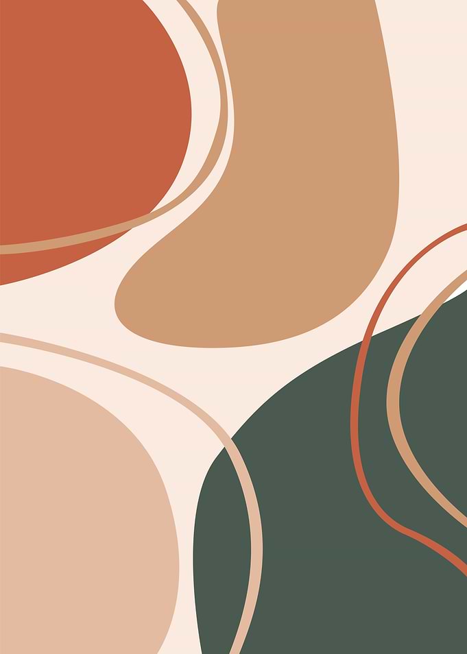 Abstract Minimalist Earth Tone Shapes