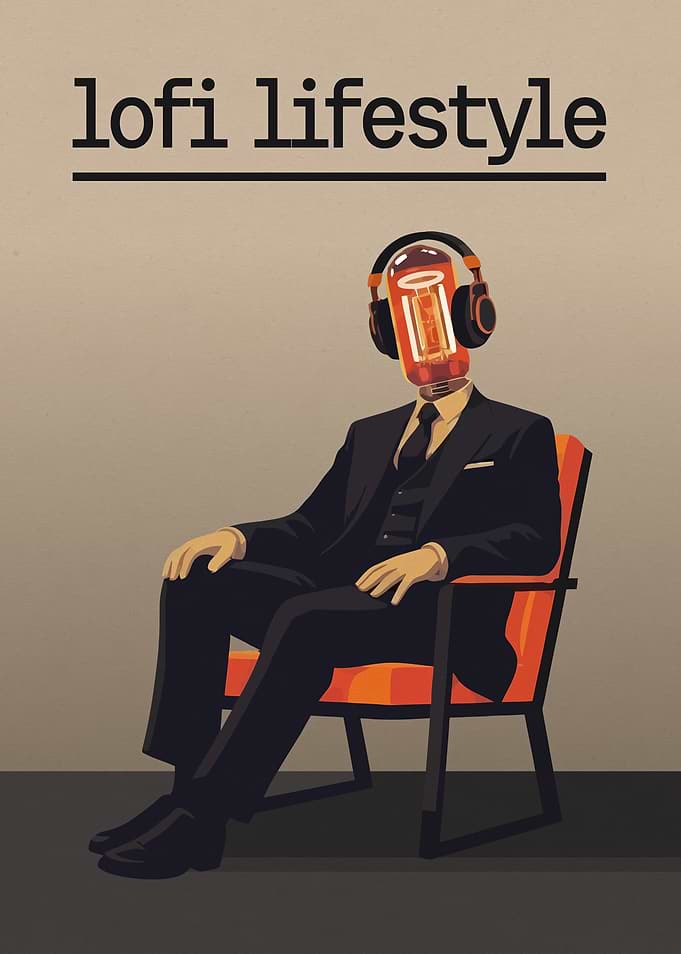 Lofi Lifestyle Vacuum Tube Man
