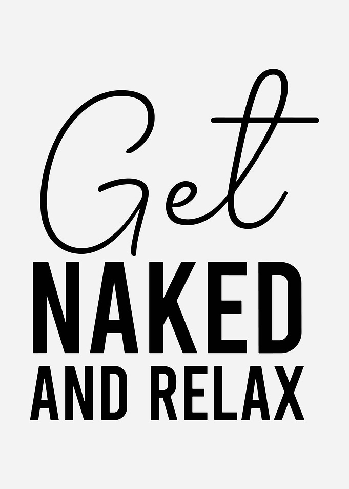 Minimalist Typography Wall Art Print Modern Bathroom and Bedroom Decor