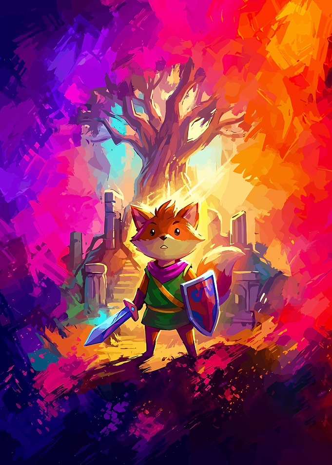 Tunic Fox Hero Digital Art