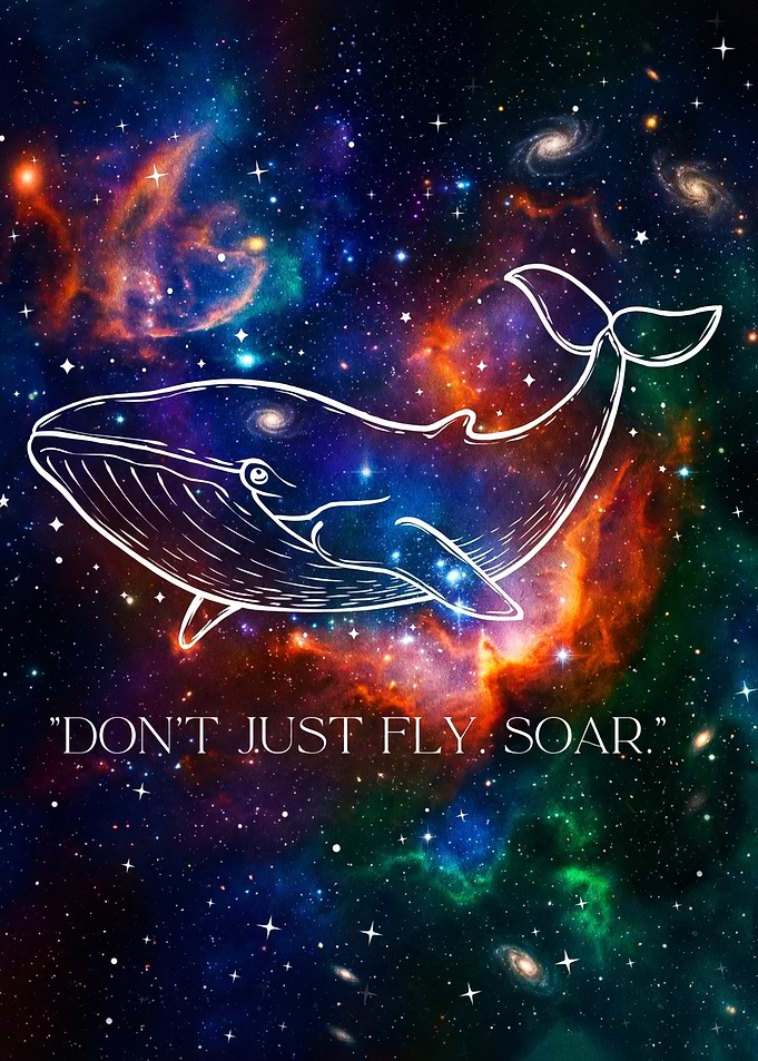 Cosmic Whale Inspirational Space Art
