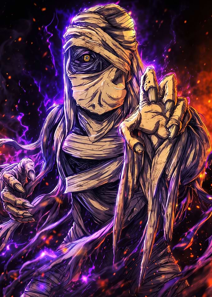 Mummy Monster with Purple Aura
