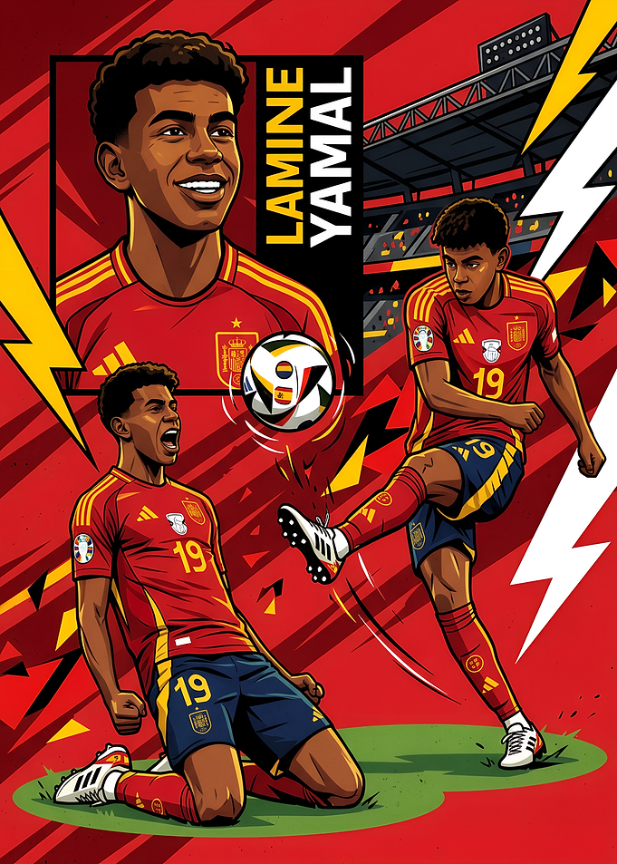 Lamine Yamal Spain Soccer Poster