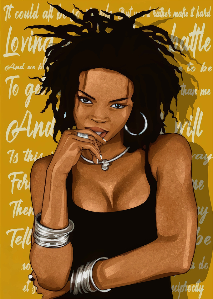 Lauryn Hill Digital Portrait Illustration