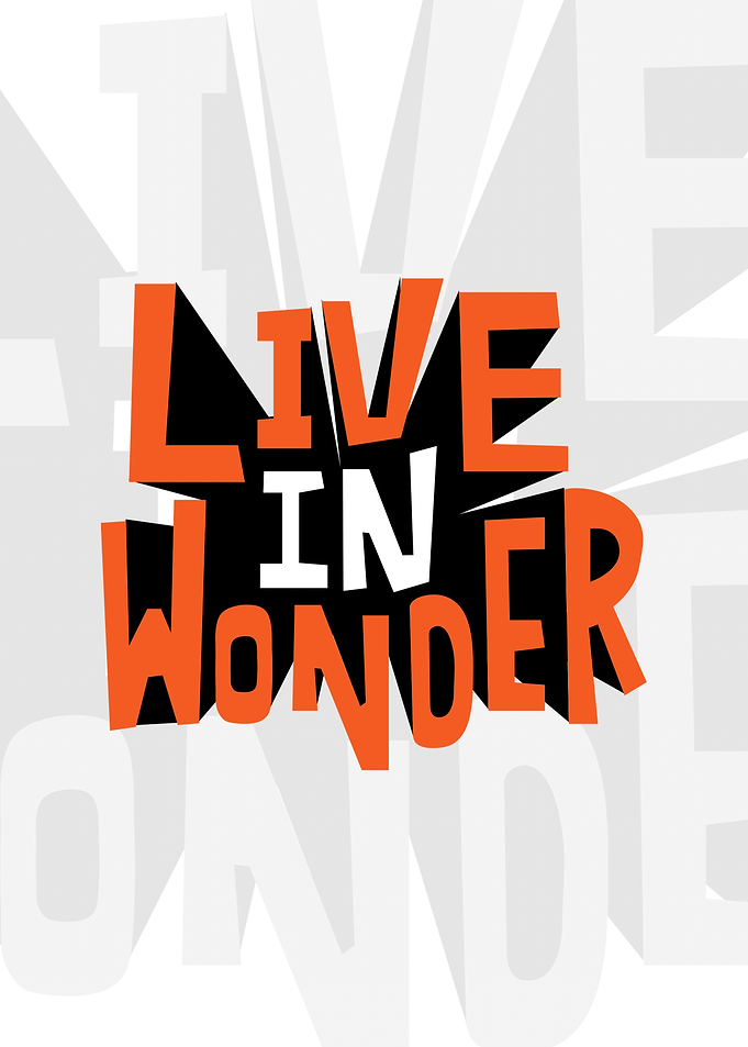 Live in Wonder Typography Poster