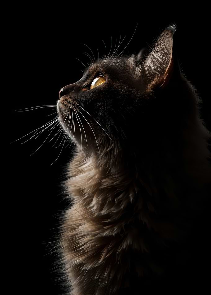 Majestic British Cat Portrait - Golden Gaze