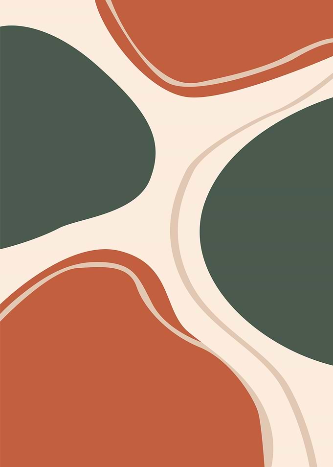 Abstract Organic Shapes Minimalist Art