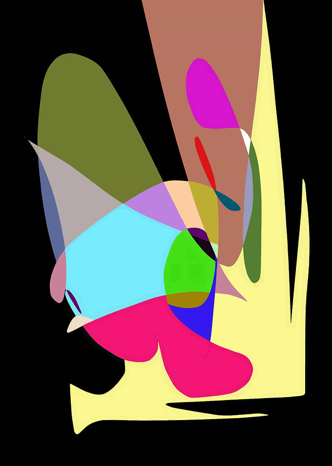 Colorful Abstract Geometric Composition