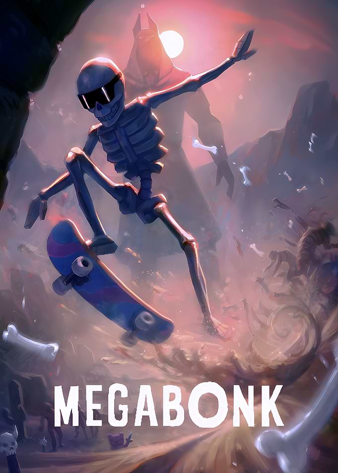 Megabonk Skeleton Skater Poster