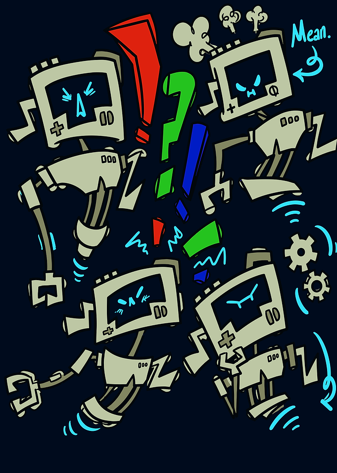 Inscryption Angry Computer Robot Doodle Art