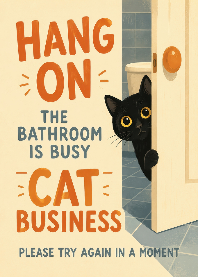 Funny Cat Bathroom
