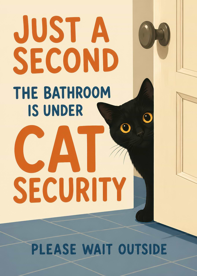 Cat Security Bathroom