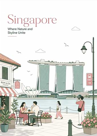 Singapore Travel Poster Illustration