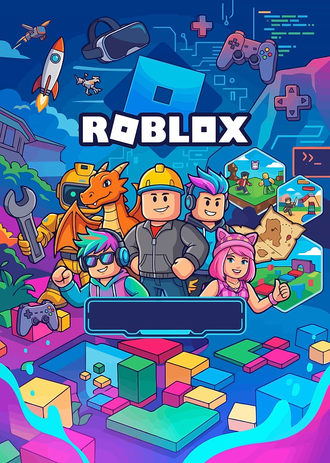 Roblox Vibrant Gaming Adventure Poster